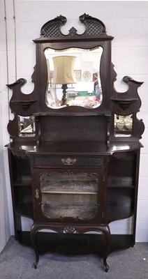 Lot 1287 - A Victorian Dark Mahogany Salon Cabinet, with...