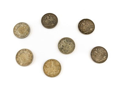 Lot 61 - 7 x Silver Crowns, comprising: George IV 1821...