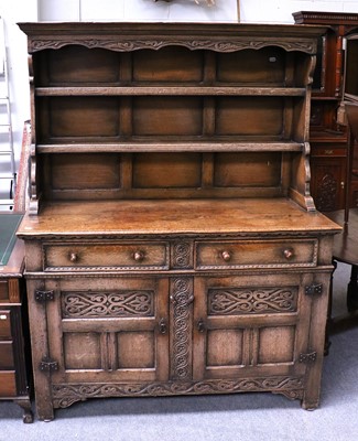 Lot 1222 - A Titchmarsh & Goodwin Style Oak Dresser and...