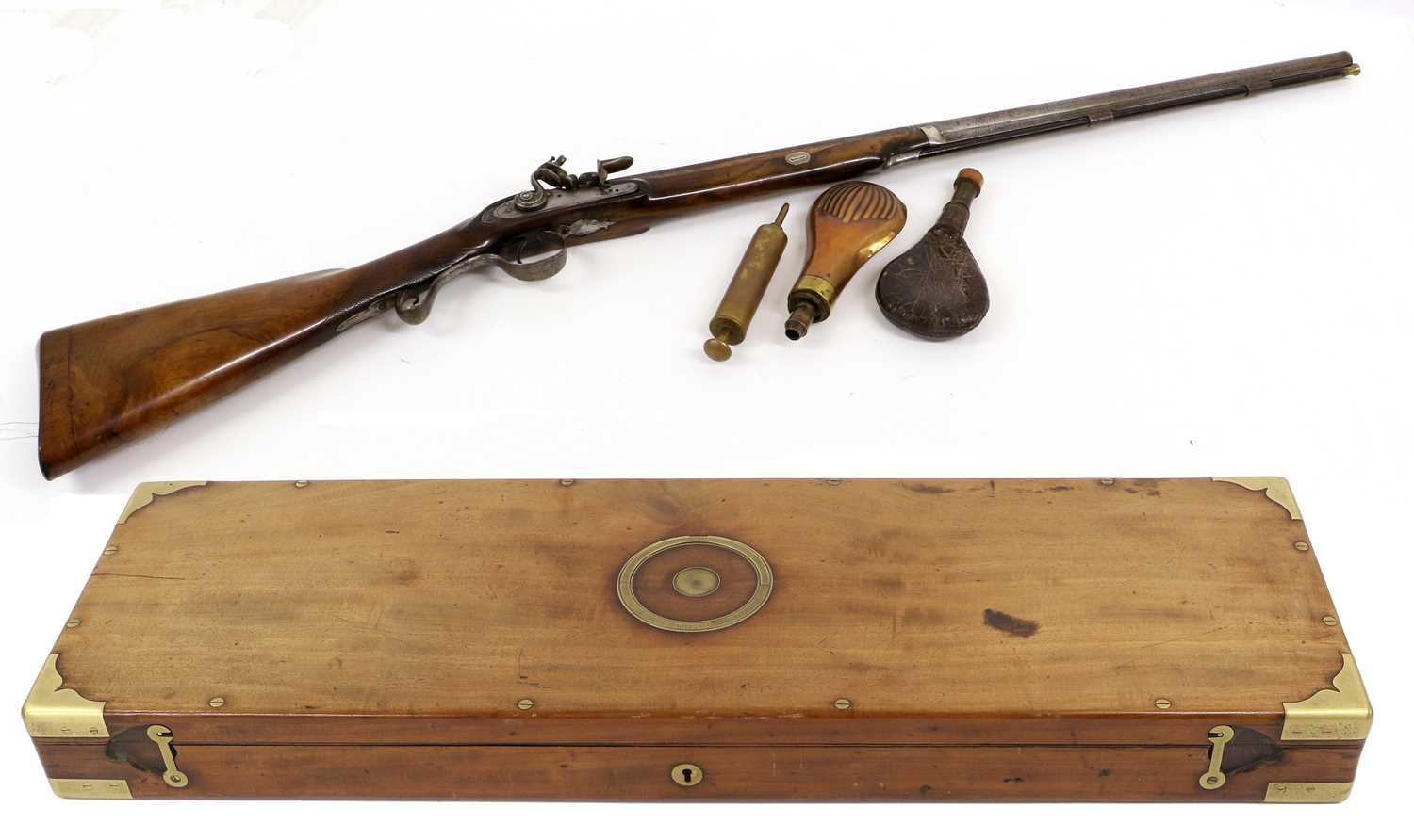 Lot 329 - An Early 19th Century Flintlock 14 Bore Single...