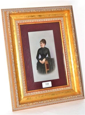 Lot 108 - A Berlin KPM Porcelain Plaque, late 19th century, outside decorated by L Knoeller, Dresden,...