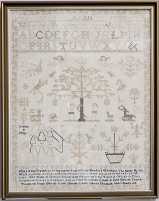 Lot 191 - An Early 19th Century Needlework Sampler by...