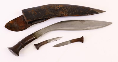 Lot 212 - An Early 20th Century Nepalese Kukri, the 33cm...