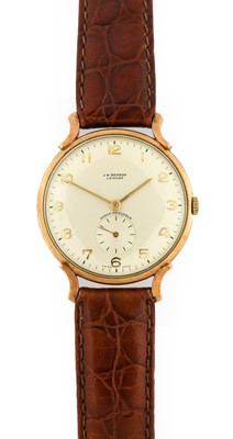 Lot 2302 - JW Benson: A 9 Carat Gold Wristwatch, retailed...