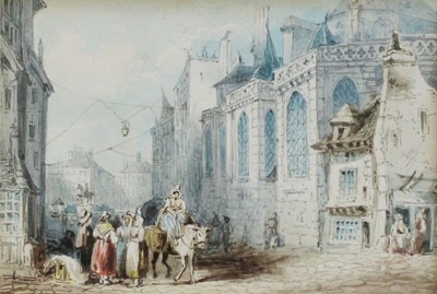 Lot 1070 - French School (19th Century) Bustling Paris...