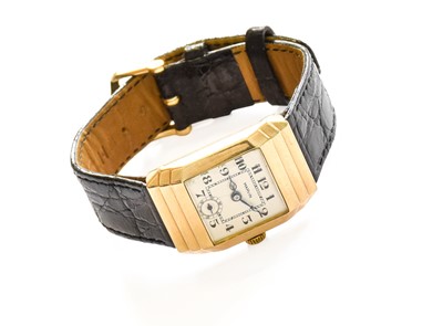 Lot 117 - A 9-carat gold Marvin wristwatch with unusual...