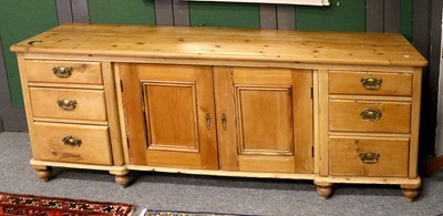 Lot 1077 - A Victorian Pine Sideboard, 218cm by 54cm by 82cm