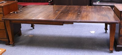 Lot 1258 - A Late Victorian Wind-Out Walnut Dining Table,...