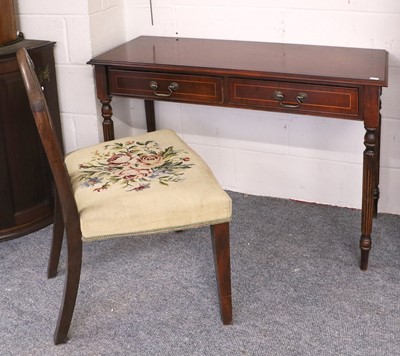 Lot 1161 - A Reproduction Mahogany Side Table, fitted...