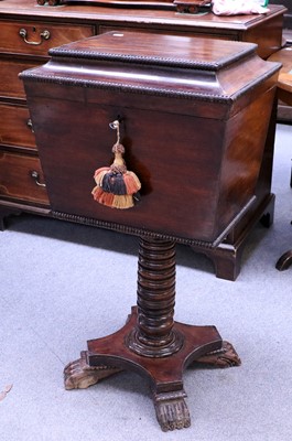 Lot 1252 - A William IV Mahogany Cellaret on Stand, of...