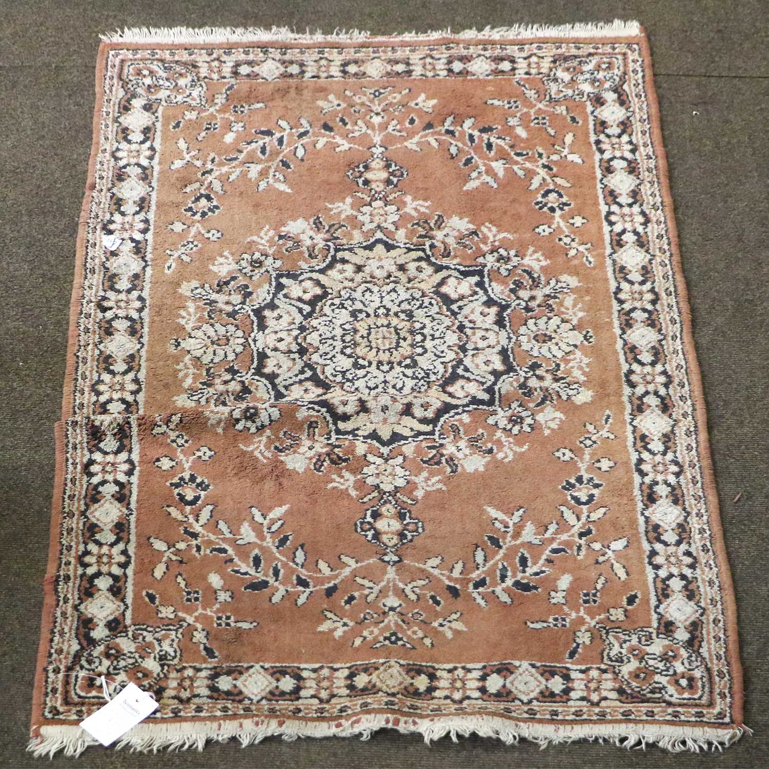 Lot 1013 - A Qashqai Rug, the blood red field with two...