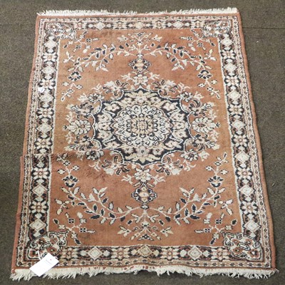Lot 1013 - A Qashqai Rug, the blood red field with two...
