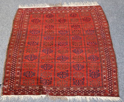 Lot 1007 - A Baluch Rug, the compartmentalised field of...