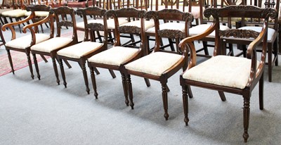 Lot 1200 - A Set of Six 19th Century Mahogany Dining...