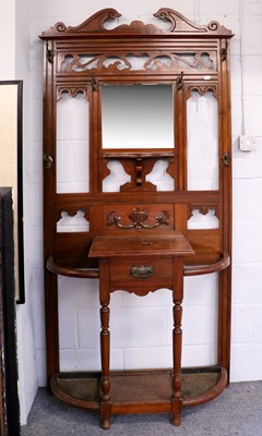 Lot 1282 - An Edwardian Mahogany Mirrored Hallstand, 92cm...