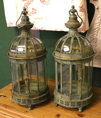 Lot 299 - A Pair of 19th Century Style Lanterns, the...
