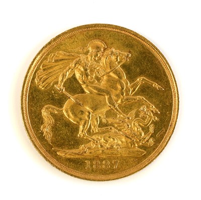 Lot 144 - Victoria, Double Sovereign 1887, obv. Jubilee...