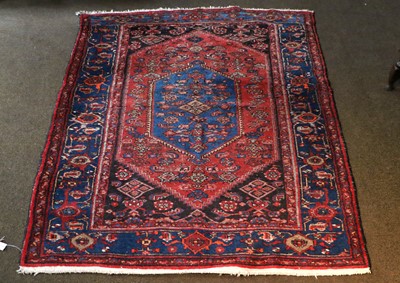 Lot 1006 - Hamadan Rug, the strawberry field with a...
