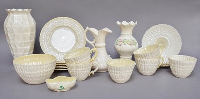 Lot 165 - A Collection of Belleek Porcelain, including a...