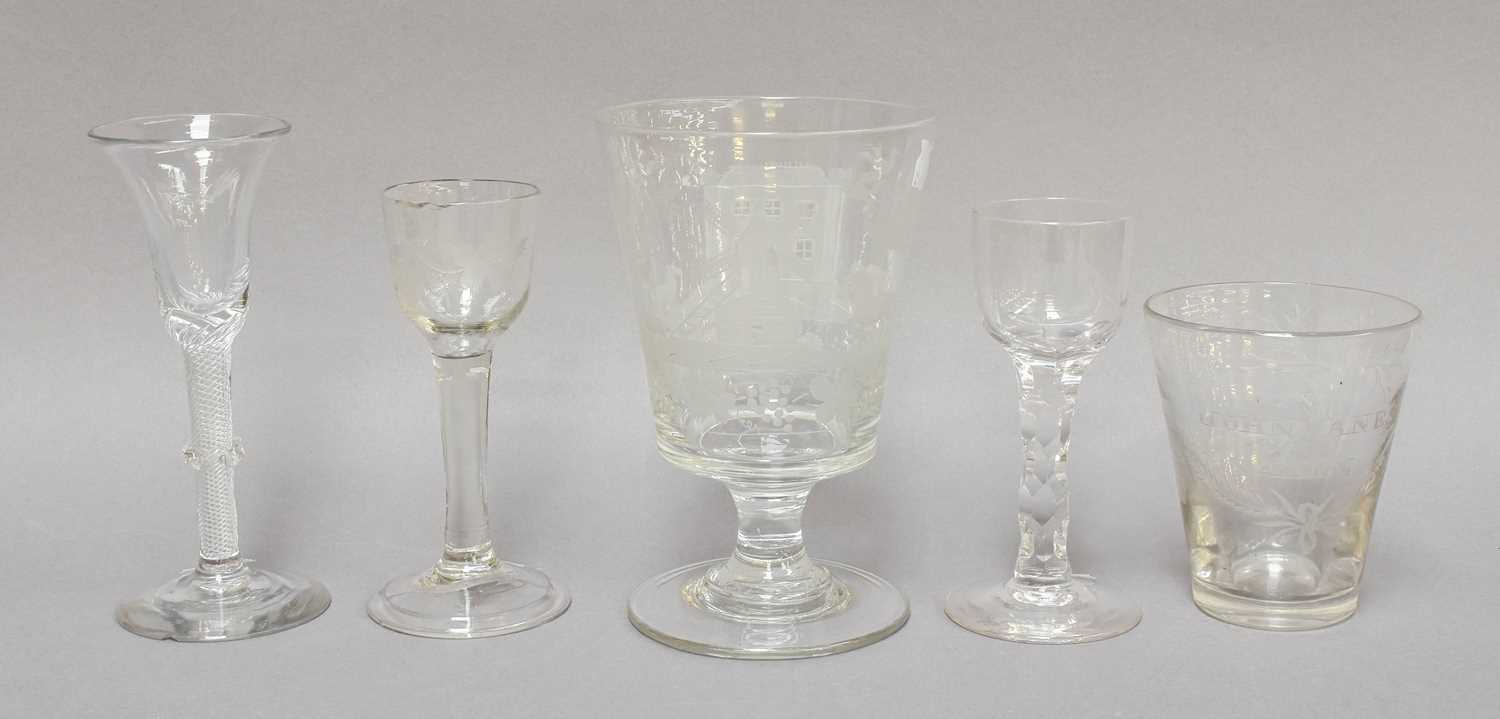 Lot 171 - A Small Quantity of Georgian Glass, including...