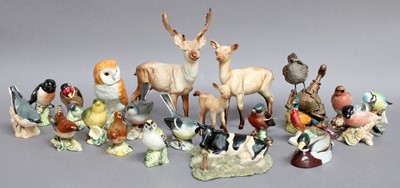 Lot 164 - Beswick Garden Birds; together with a deer...