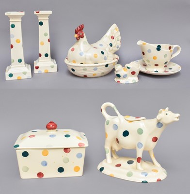 Lot 233 - Emma Bridgewater, coloured spot design items...