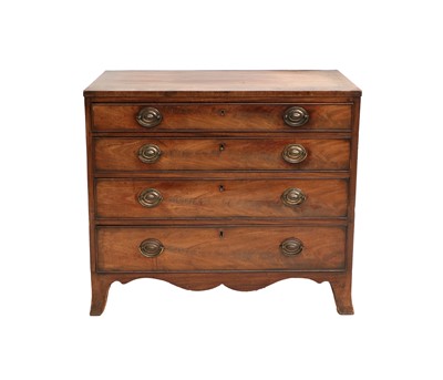 Lot 330 - A George III Mahogany Straight Fronted Chest...