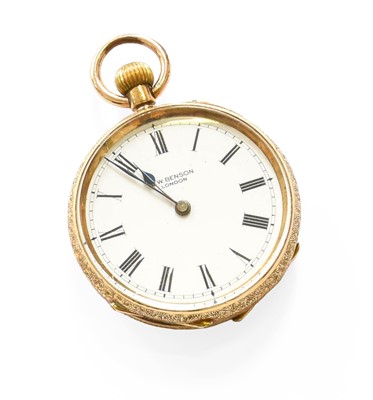 Lot 293 - A Lady's Fob Watch Retailed by J.W Benson...