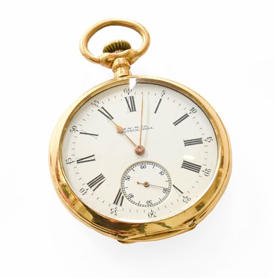 Lot 290 - An Open Faced Pocket Watch, signed Waltham,...