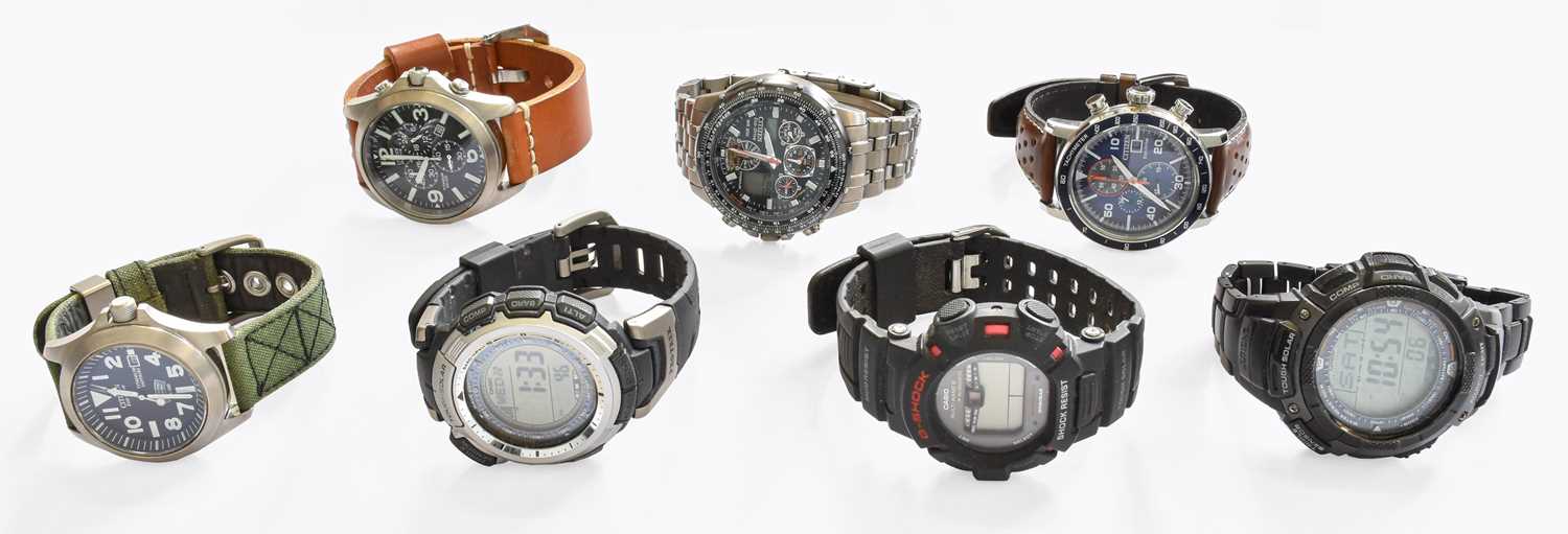 Lot 293 - Four Quartz Citizen Eco-Drive Wristwatches,...