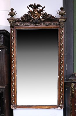 Lot 1212 - A 19th Century Hall Mirror, the rectangular...