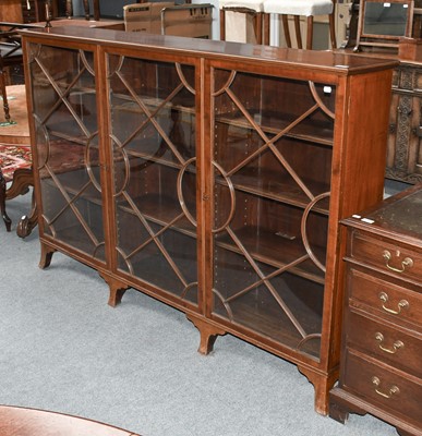 Lot 1227a - An Edwardian Mahogany Glazed Bookcase, with...