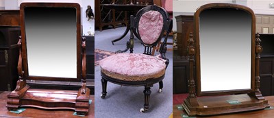 Lot 1256 - A William IV Mahogany Dressing Table Mirror,...