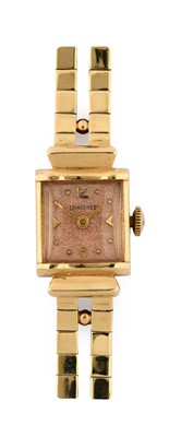 Lot 2304 - Longines: A Lady's 14 Carat Gold Wristwatch,...