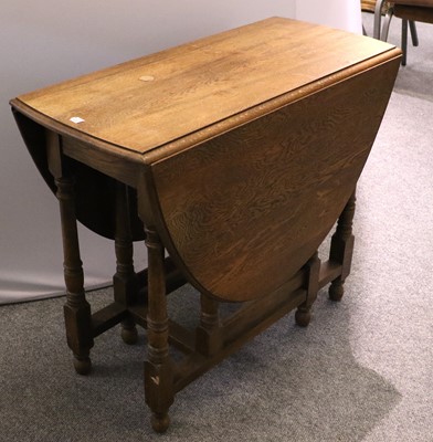 Lot 1095 - A 19th Century Oak Gateleg Table, 137cm by...