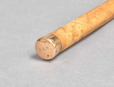 Lot 251 - A Victorian Malacca Walking Cane, with gold...