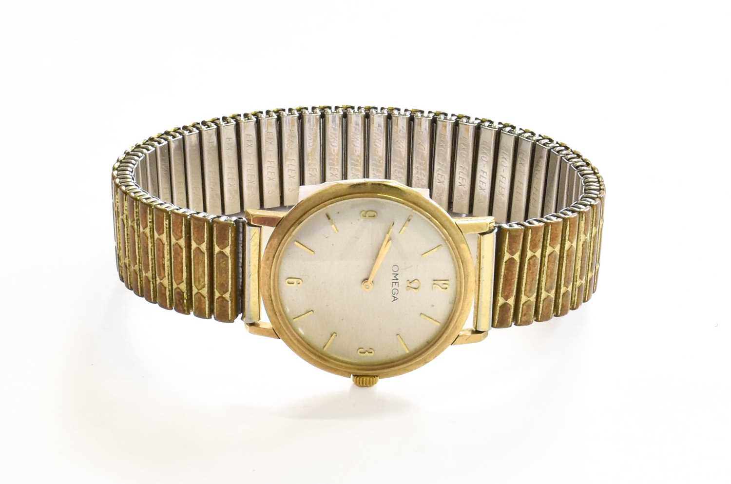 Lot 42 - A 9 Carat Gold Omega Wristwatch, manual wound...