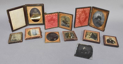 Lot 226 - Sixteen Daguerrotypes and Ambrotypes, together...