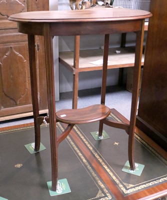 Lot 1146 - An Edwardian Inlaid Mahogany Kidney Shaped...