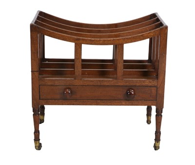 Lot 711 - A Late George III Mahogany Canterbury, circa...