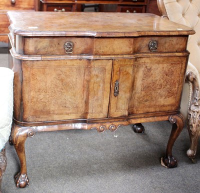 Lot 1179 - A Queen Anne Style Two Door Walnut Cabinet,...