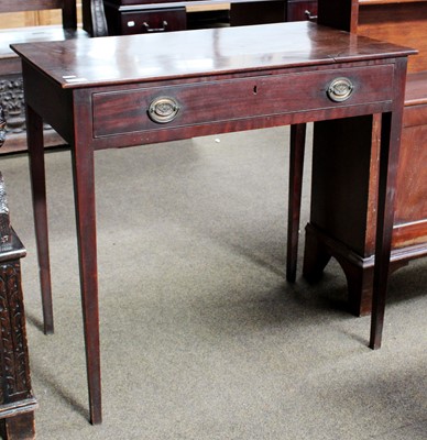 Lot 1211 - A Mahogany Side Table, circa 1810, with drawer,...