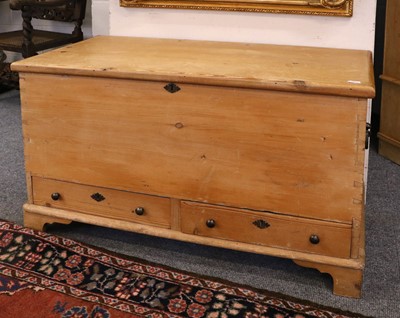 Lot 1123 - A Victorian Pine Blanket Box, 112cm by 52cm by...