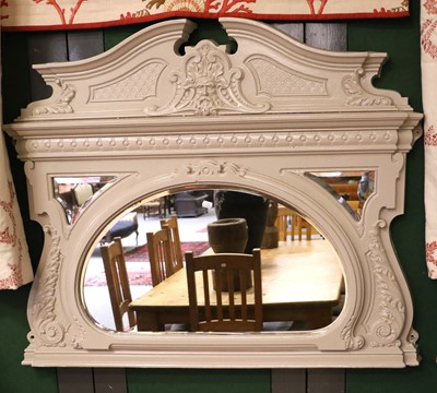 Lot 1079 - A 19th Century Overmantel Mirror, later...