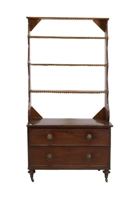 Lot 713 - A Regency Mahogany Waterfall Open Bookcase,...