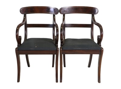 Lot 249 - A Pair of Regency Mahogany and Brass-Strung...