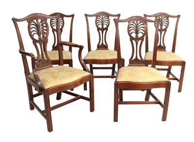 Lot 259 - A Set of Five (4+1) George III Carved Mahogany...