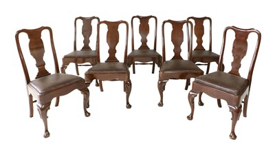 Lot 254 - A Set of Seven George II-Style Mahogany Dining...