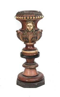 Lot 192 - A Victorian Terracotta Garden Urn on Stand,...