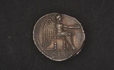 Lot 9 - Roman Republic, M Cato Denarius, 89 BC, (3.8...